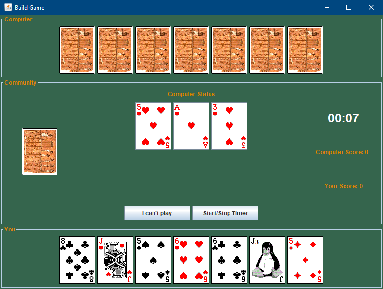 An image of a card playing area