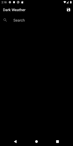 Black Image of an application